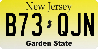 NJ license plate B73QJN