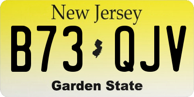 NJ license plate B73QJV