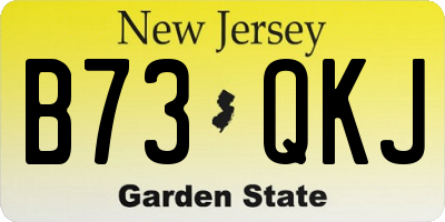 NJ license plate B73QKJ