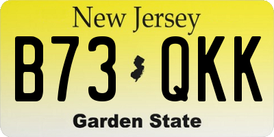 NJ license plate B73QKK