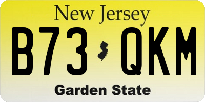 NJ license plate B73QKM