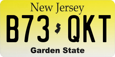 NJ license plate B73QKT
