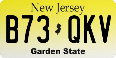 NJ license plate B73QKV