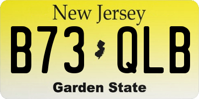NJ license plate B73QLB