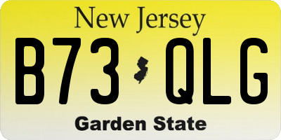 NJ license plate B73QLG
