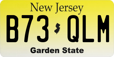 NJ license plate B73QLM