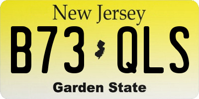 NJ license plate B73QLS