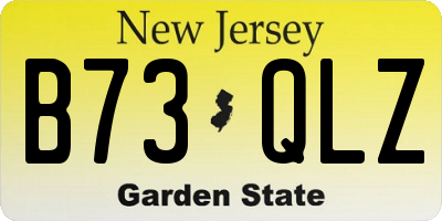 NJ license plate B73QLZ