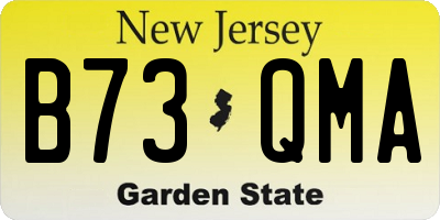 NJ license plate B73QMA