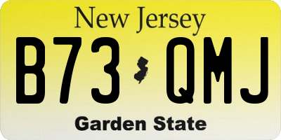 NJ license plate B73QMJ