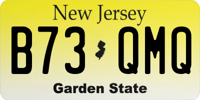 NJ license plate B73QMQ