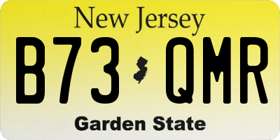 NJ license plate B73QMR