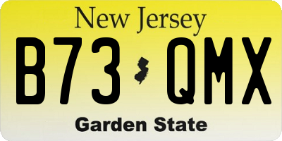 NJ license plate B73QMX