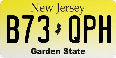 NJ license plate B73QPH
