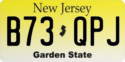 NJ license plate B73QPJ