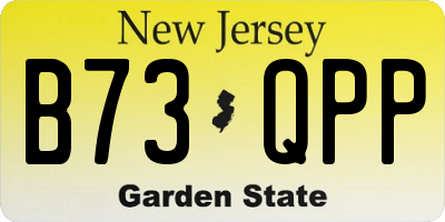 NJ license plate B73QPP