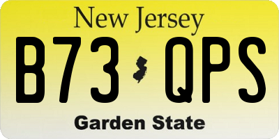 NJ license plate B73QPS