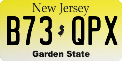 NJ license plate B73QPX