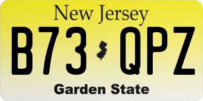 NJ license plate B73QPZ