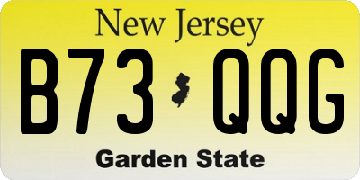 NJ license plate B73QQG