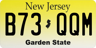 NJ license plate B73QQM