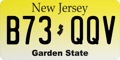 NJ license plate B73QQV