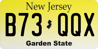 NJ license plate B73QQX