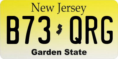 NJ license plate B73QRG