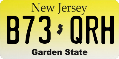 NJ license plate B73QRH