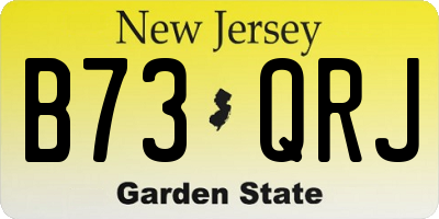 NJ license plate B73QRJ