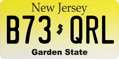 NJ license plate B73QRL