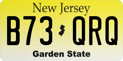 NJ license plate B73QRQ