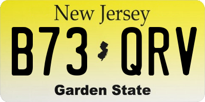 NJ license plate B73QRV