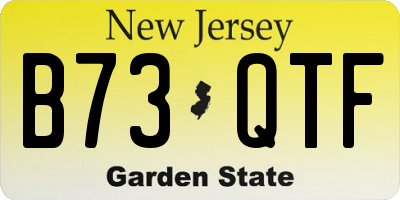 NJ license plate B73QTF