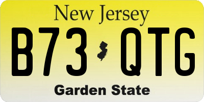 NJ license plate B73QTG