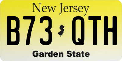 NJ license plate B73QTH