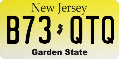 NJ license plate B73QTQ