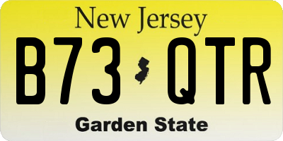 NJ license plate B73QTR