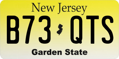NJ license plate B73QTS
