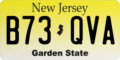 NJ license plate B73QVA