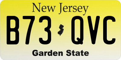 NJ license plate B73QVC