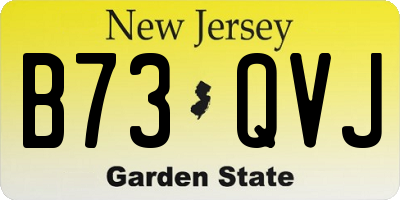 NJ license plate B73QVJ