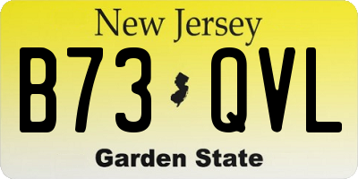 NJ license plate B73QVL
