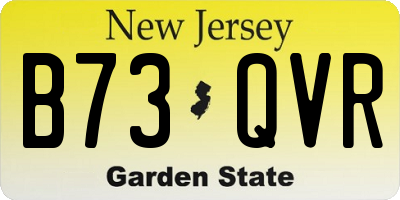 NJ license plate B73QVR