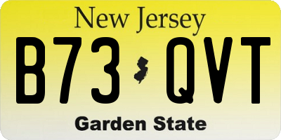 NJ license plate B73QVT