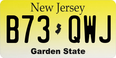 NJ license plate B73QWJ
