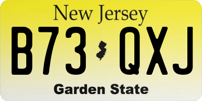 NJ license plate B73QXJ