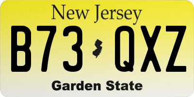NJ license plate B73QXZ