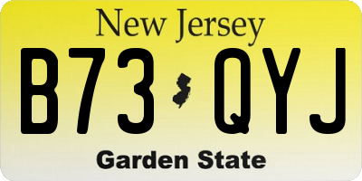 NJ license plate B73QYJ