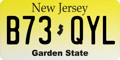 NJ license plate B73QYL